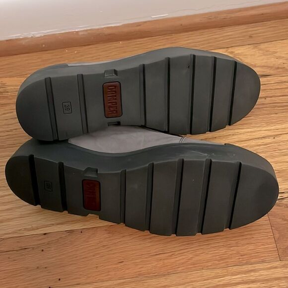 Camper platform Vintar Gray Nubuck Leather lace up brogues size 39/ US 39 - Picture 11 of 12